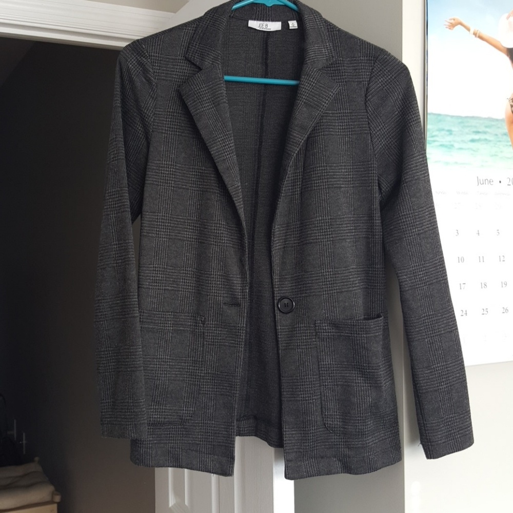 Gray and Black Dress Jacket
